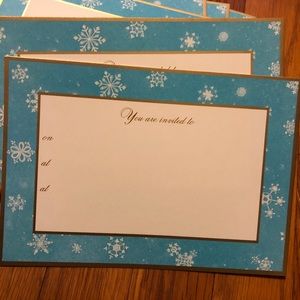 Holiday Snowflakes Invitation Cards